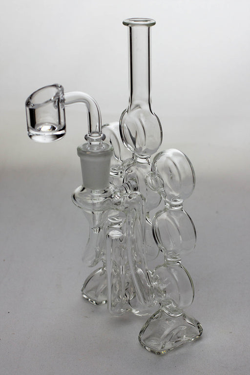 8 in. 10-connected round recycled rig with banger Bongs ONE