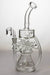 11" Inline shower head waffle recycled rig with a banger- - One Wholesale