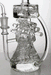 11" Inline shower head waffle recycled rig with a banger- - One Wholesale