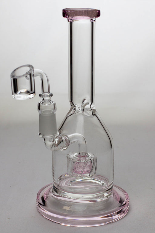 8.5" dual shower head recycled rig with a banger Glass Rig ONE
