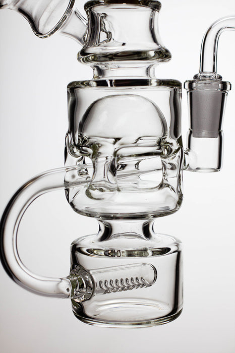 7" Inline diffuser recycled bubbler with a banger- - One Wholesale