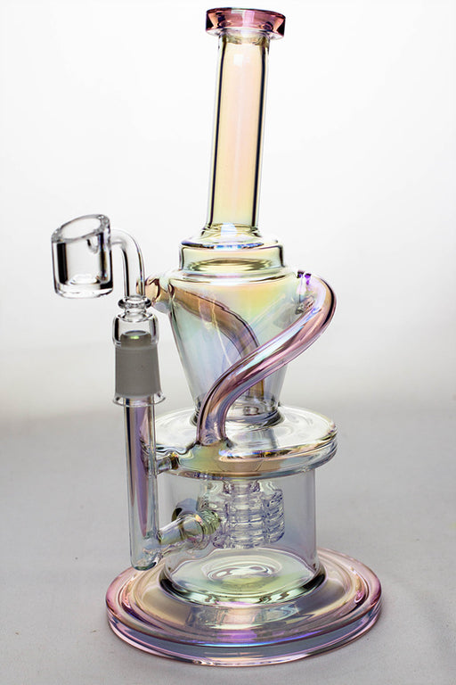 10" Barrel-diffuser double tube recycled rig-Metallic - One Wholesale