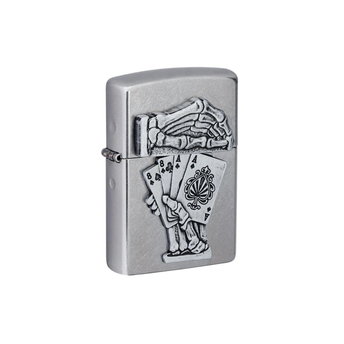Zippo 49536 Dead Mans Hand Emblem Design Zippo Lighter ONE