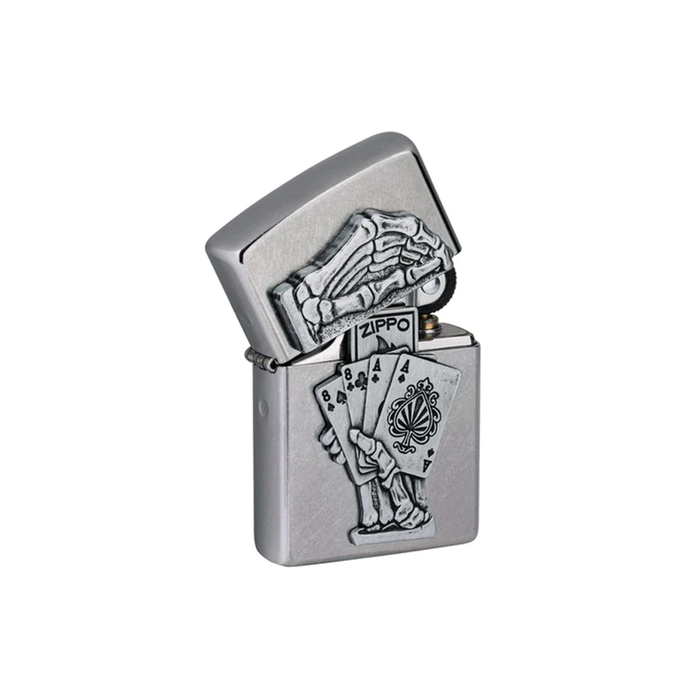 Zippo 49536 Dead Mans Hand Emblem Design Zippo Lighter ONE