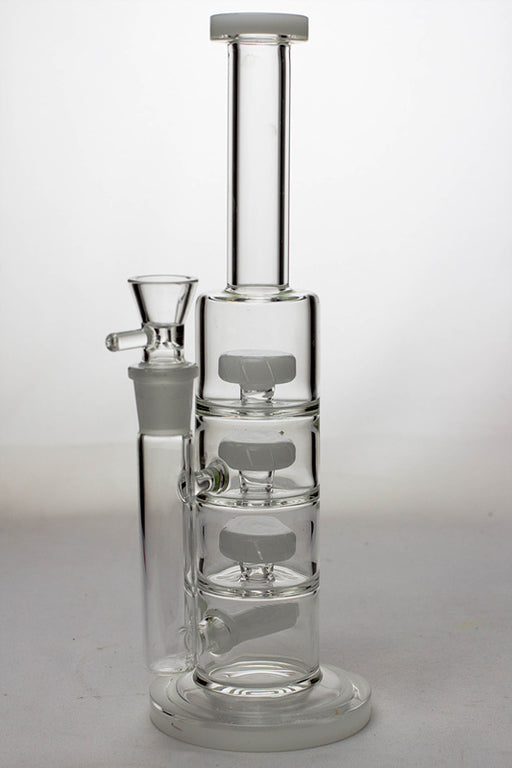 8" 3-stage shower head diffuser water bong Glass Bong ONE White-4956
