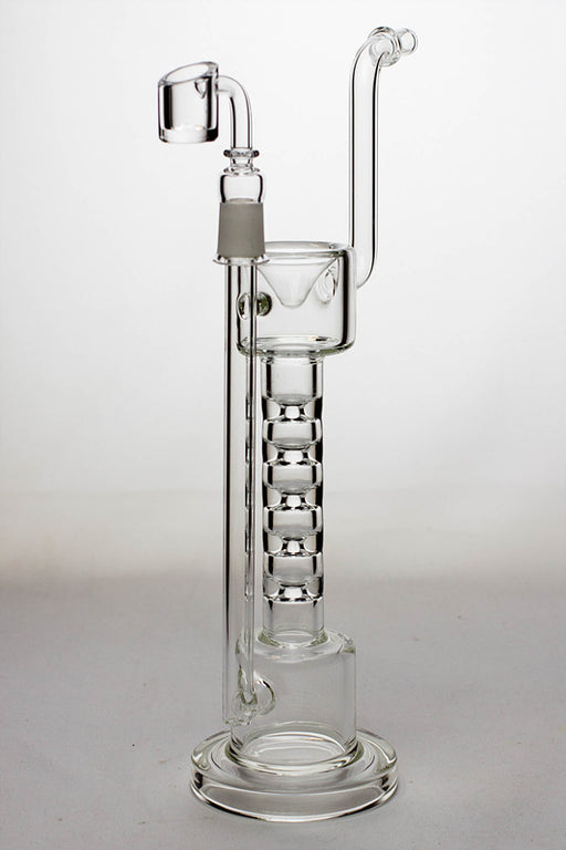 12 in. 5-stage skinny tube rig with a banger-Plain - One Wholesale