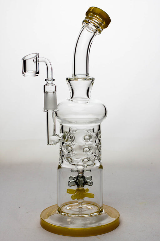 12" dual vane diffuser rig with a banger Glass Rig ONE