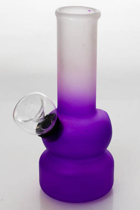 5" Two tone color glass water bong-Purple-4994 - One Wholesale