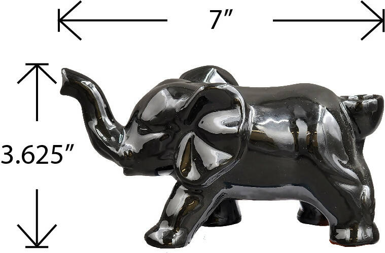 Elephant Novelty Pipe - Black Color Ceramic Pipe Roast and Toast Gifts