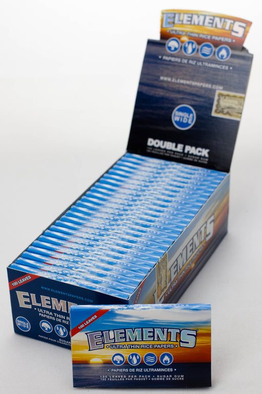 Elements Rice smoking Papers 1 - 1/4" Size ONE Single Wide - 25 packs