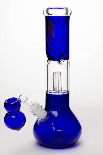 11" Volcano glass water bong with dome percolator-Blue - One Wholesale