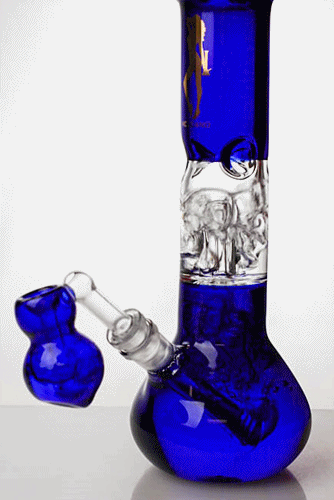 11" Volcano glass water bong with dome percolator- - One Wholesale