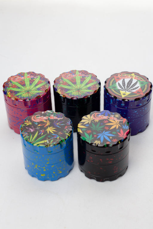 4 parts leaf printed large metal grinder Regular Grinder ONE