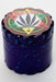 4 parts leaf printed large metal grinder-Purple - One Wholesale