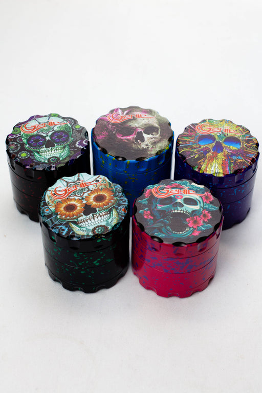 4 parts skull graphic printed large metal grinder Regular Grinder ONE