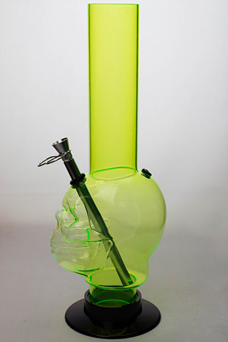 12" acrylic skull water pipe- - One Wholesale