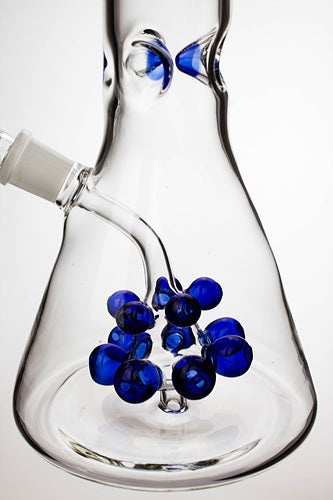 15.5" grape bunch diffuser glass water bong- - One Wholesale