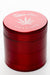 4 parts genie leaf laser etched small herb grinder-Red - One Wholesale