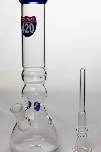 10" glass beaker water pipe - 420- - One Wholesale