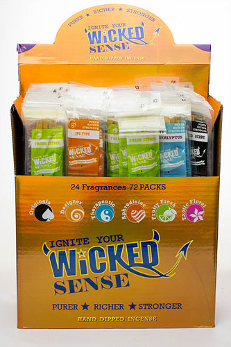 Wicked sense Incense 72 pack display- - One Wholesale