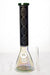 15" Genie 7mm Metallic beaker bong with honeycomb- - One Wholesale