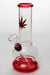 6" mini round glass water  bong-Red - One Wholesale