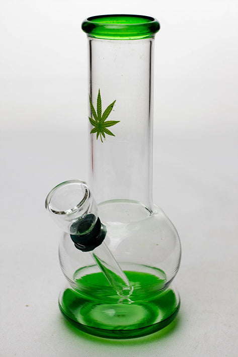 6" mini round glass water bong Glass Bong ONE