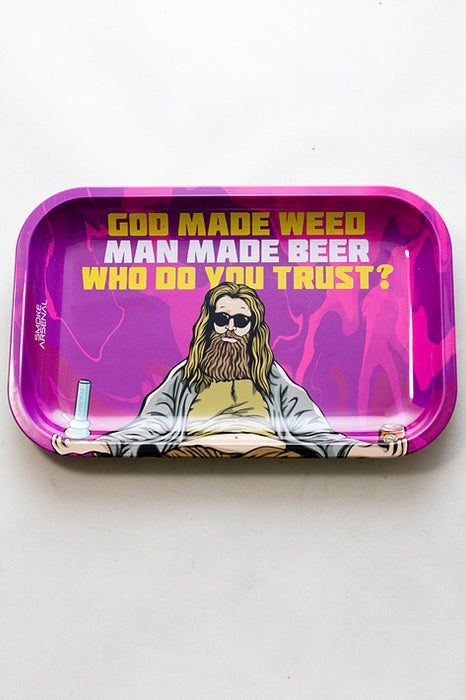 Smoke Arsenal Rolling Medium Tray-God Made Weed - One Wholesale