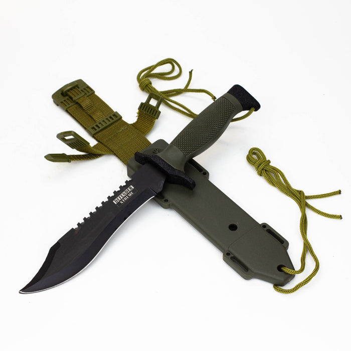 12" Heavy Duty Army hunting knife with ABS Sheath Knife