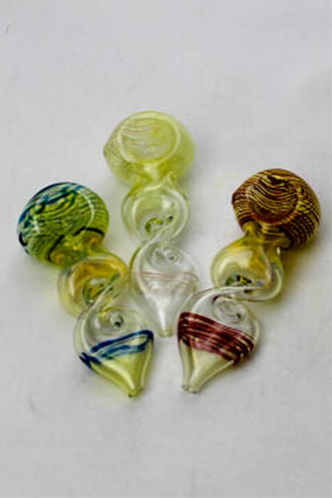 4.5" Changing color twist glass hand pipe- - One Wholesale