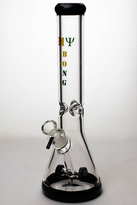 16" my bong cannon diffuser glass water bong-Black - One Wholesale