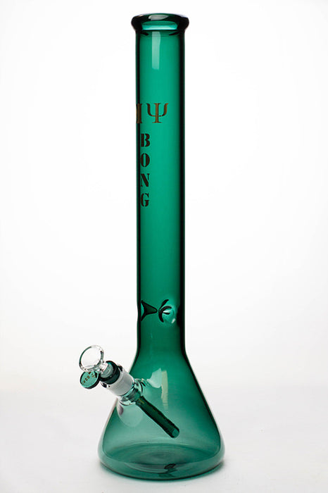 18" My bong colored glass classic beaker bong-Teal - One Wholesale