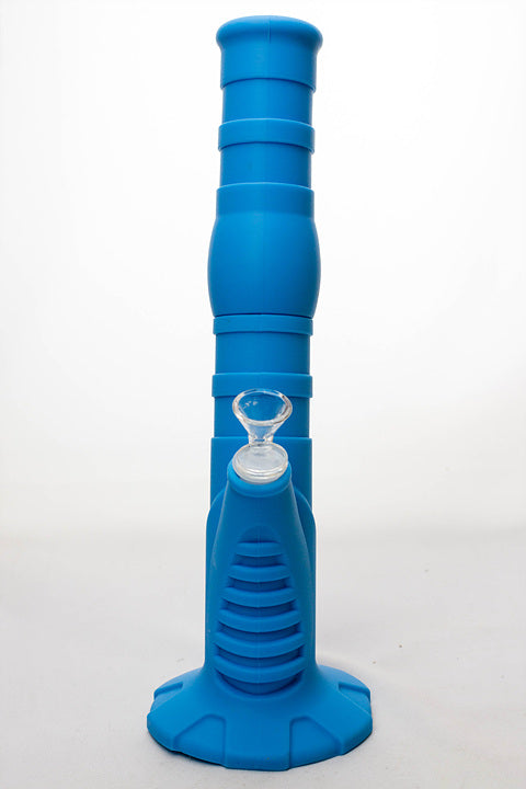 13" Genie Detachable silicone solid color straight bong- - One Wholesale