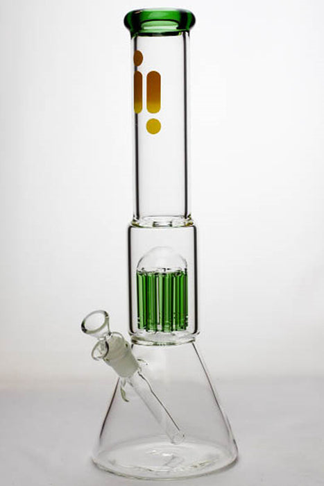 16" Infyniti 7 mm thickness single 8-arm glass water bong-Green - One Wholesale