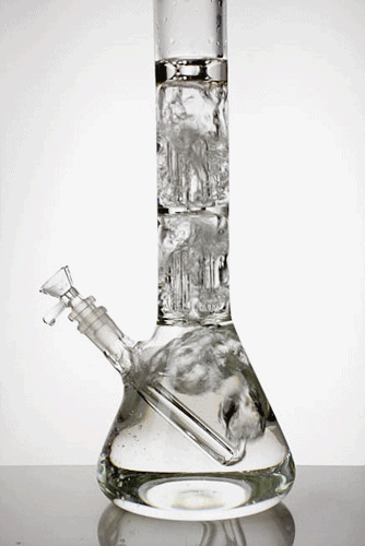 21" Infyniti 7 mm thickness dual 4-arm glass water bong Bongs ONE