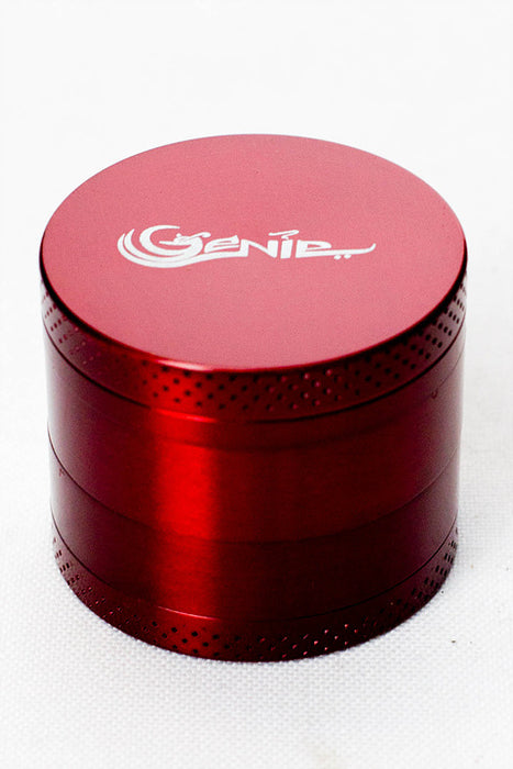 4 parts genie metal herb mini grinder-Red - One Wholesale