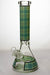14" MGM glass 7 mm check pattern glass bong-Turquois - One Wholesale