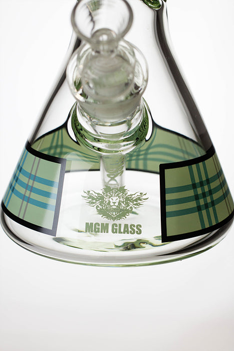 14" MGM glass 7 mm check pattern glass bong- - One Wholesale