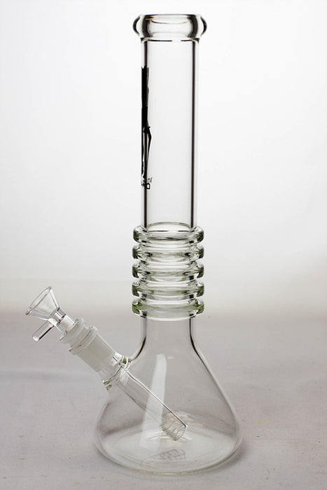 12" Volcano 5-ring beaker glass water bong- - One Wholesale