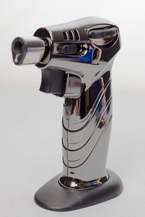 Adjustable Single Torch Lighter-HL5008-Black - One Wholesale