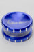 2 parts Genie aluminium herb grinder - Concave-Blue - One Wholesale