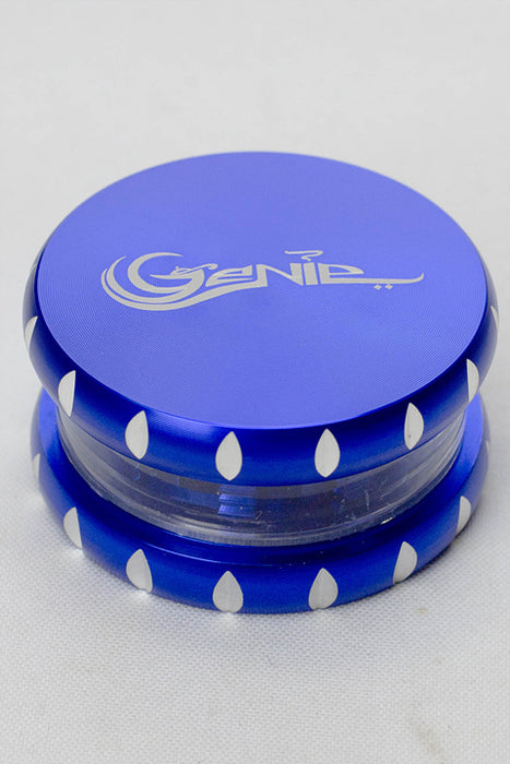 2 parts Genie aluminium herb grinder-Blue - One Wholesale