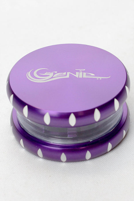 2 parts Genie aluminium herb grinder-Purple - One Wholesale