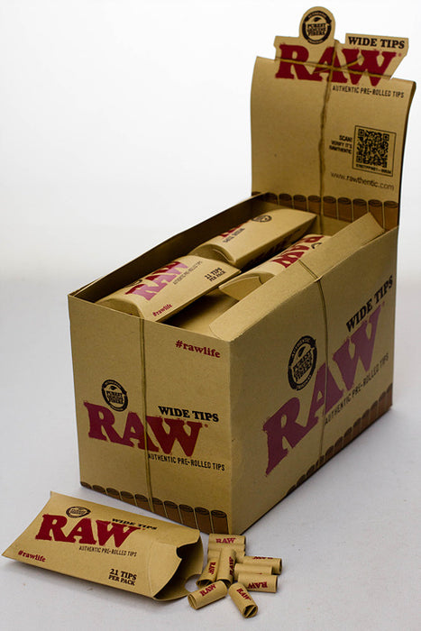  Raw Natural Unrefined Pre-Rolled Filter Tips 5 Pack (21 Per  Box) : Health & Household