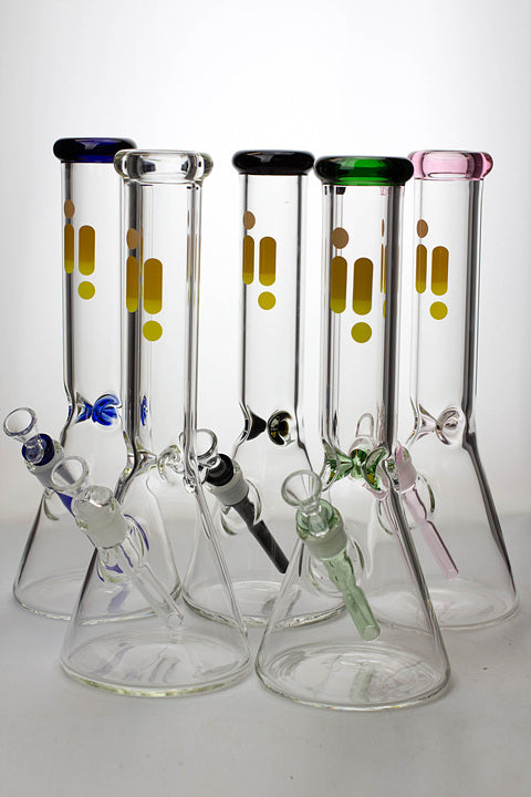 14" infyniti 7 mm glass beaker water bong- - One Wholesale