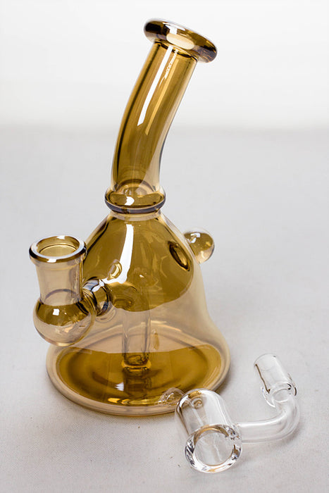 6" stem diffuser metallic rig with a banger- - One Wholesale