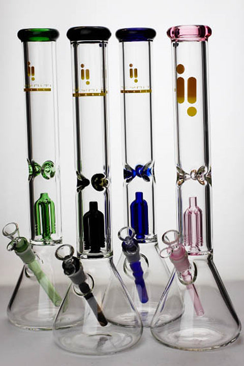 17.5" Infyniti 7 mm thickness single 4-arm glass water bong Glass Bong ONE