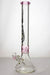 17.5" Genie 9mm color accented classic beaker bong-Pink - One Wholesale