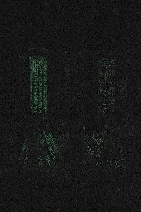 13.5" Glow in the dark heavy glass water bong Glass Bong ONE