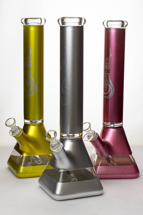 15" Genie 7 mm metallic pyramid beaker bong Glass Bong ONE